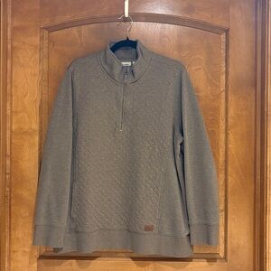 L.L. Bean Burgundy Quilted Pullover